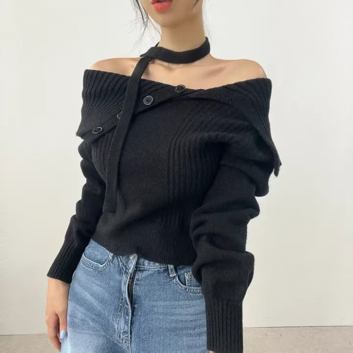 Personality Korean style sweater loose tops