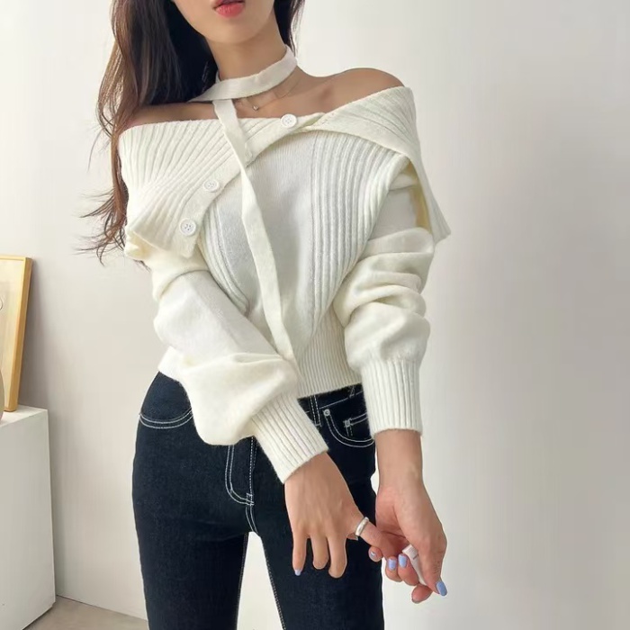 Personality Korean style sweater loose tops