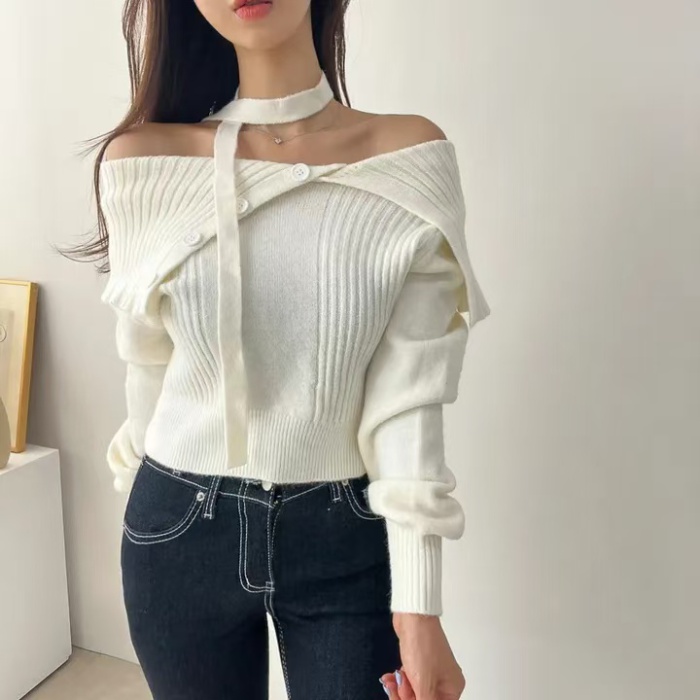 Personality Korean style sweater loose tops