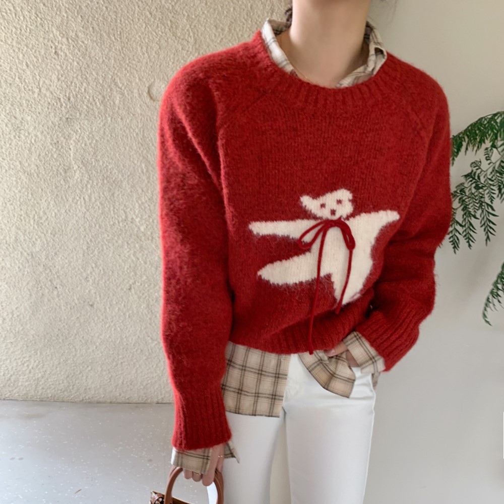 Show young Korean style sweater cartoon loose tops