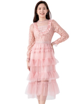 Show young slim cake temperament lace dress