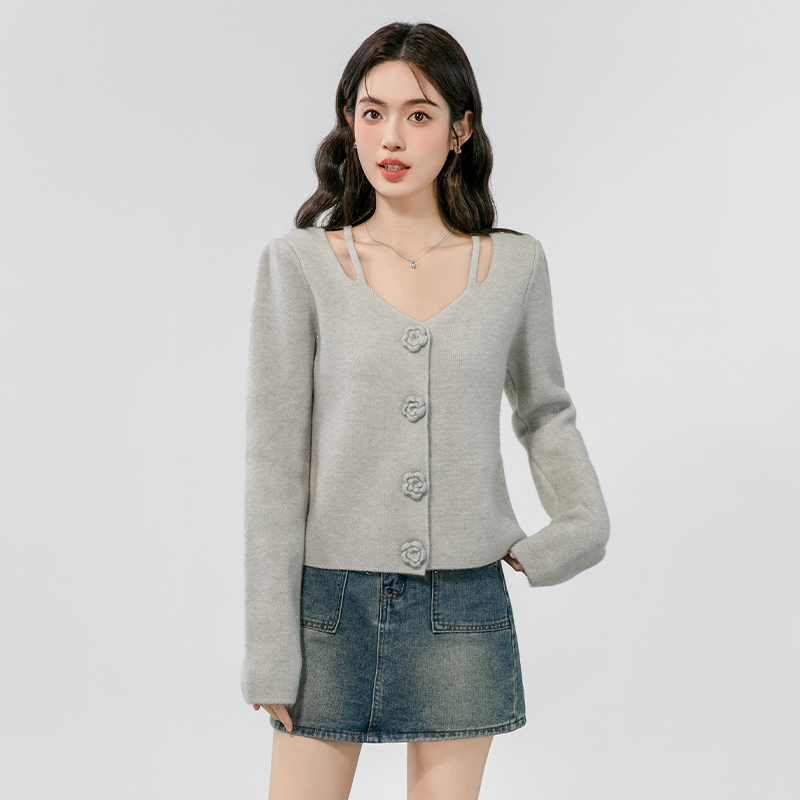 Thick retro sweater all-match autumn tops for women