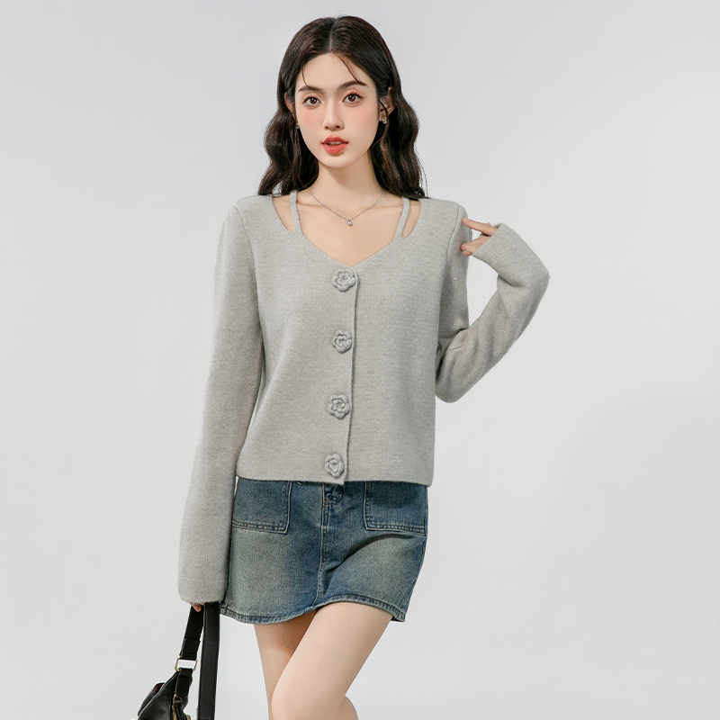 Thick retro sweater all-match autumn tops for women