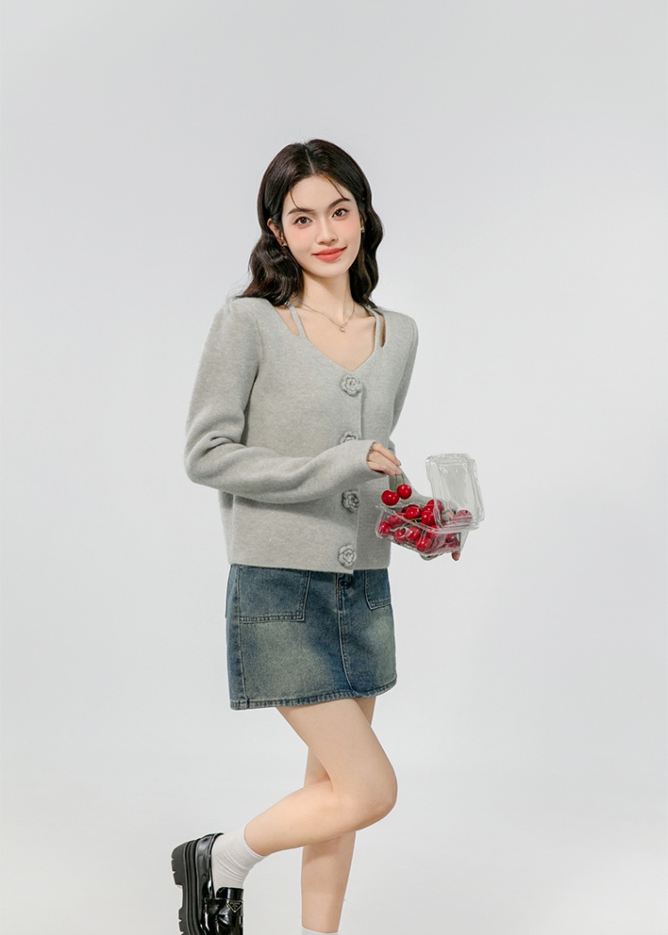 Thick retro sweater all-match autumn tops for women