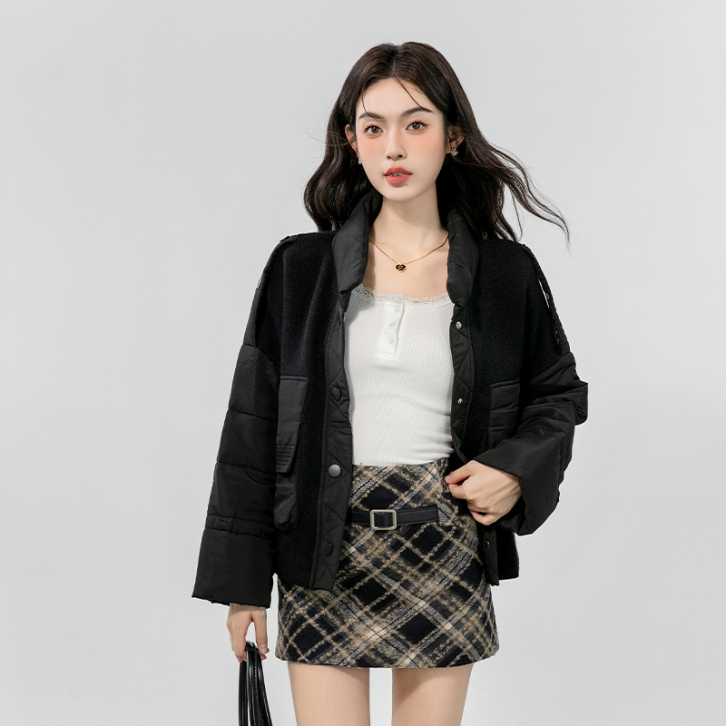 Splice Western style cardigan autumn and winter coat