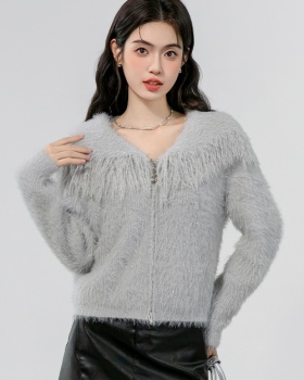 Lapel tender tops liangsi autumn and winter coat