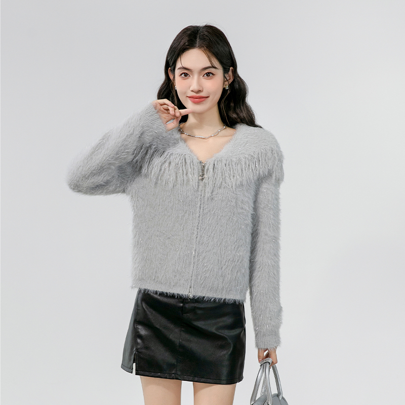 Lapel tender tops liangsi autumn and winter coat