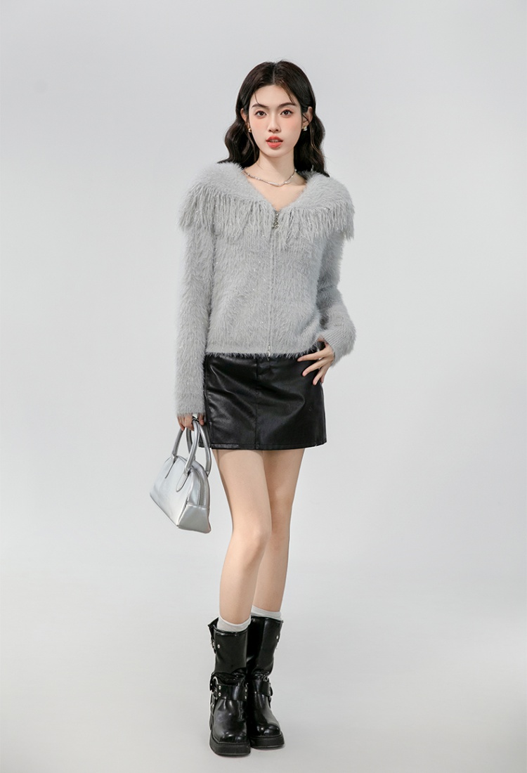 Lapel tender tops liangsi autumn and winter coat