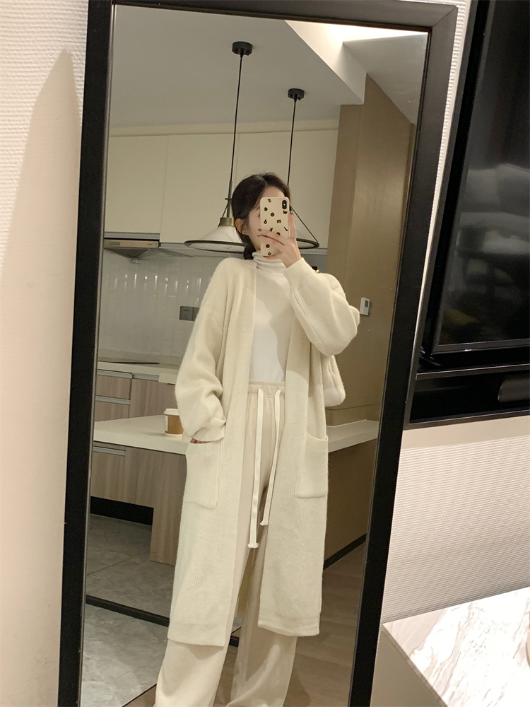 Long autumn all-match sweater lazy long sleeve coat