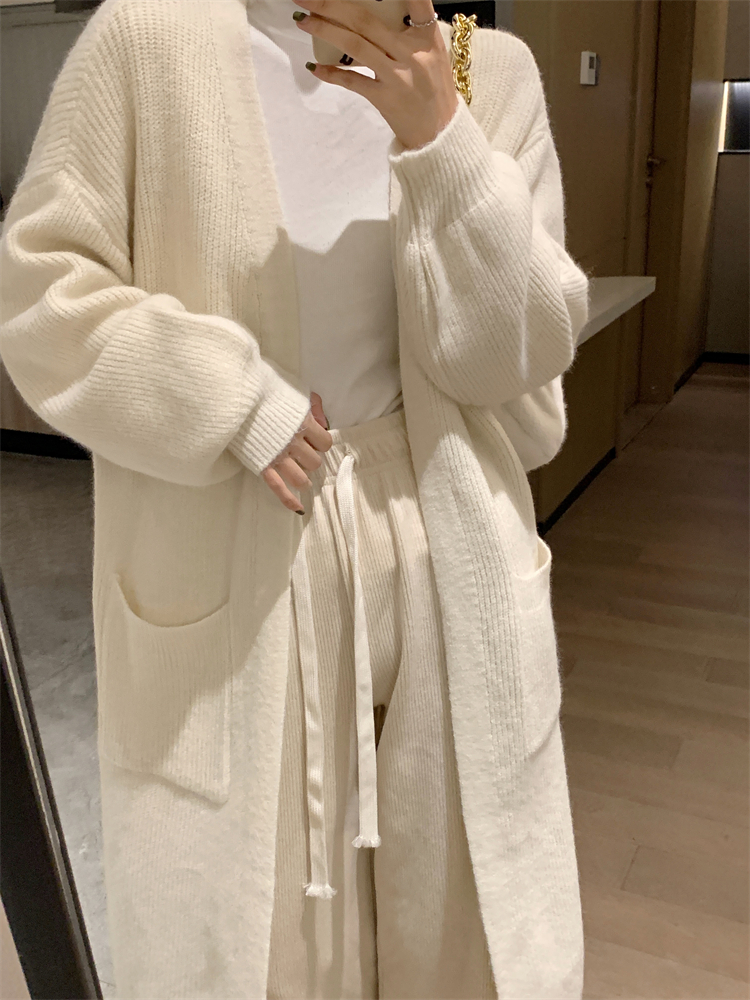 Long autumn all-match sweater lazy long sleeve coat