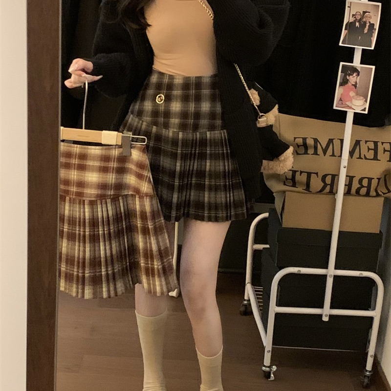 High waist short skirt A-line skirt for women