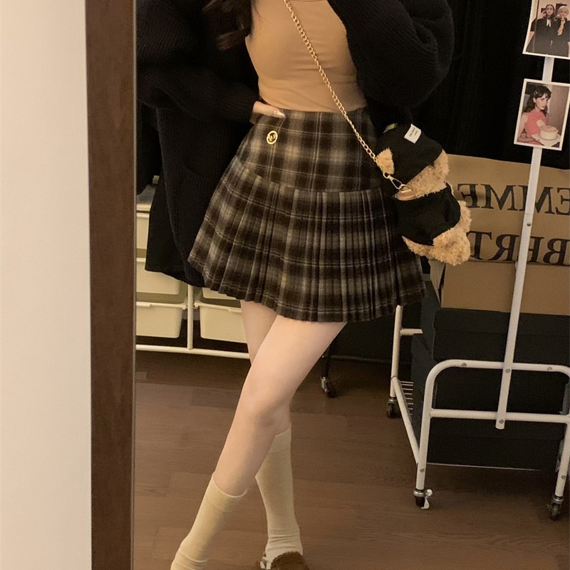 High waist short skirt A-line skirt for women