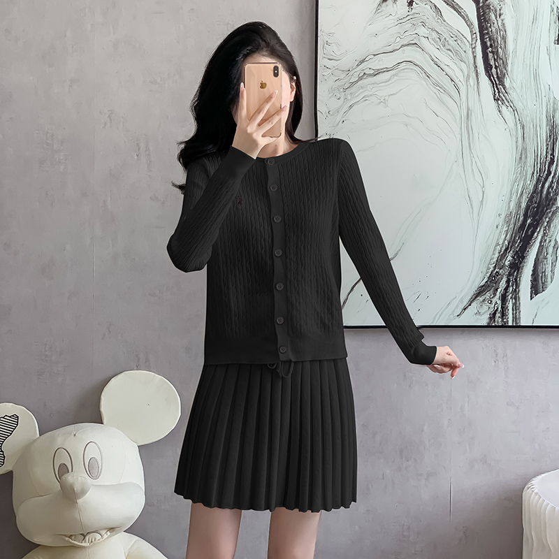 Korean style light skirt knitted sweater 2pcs set