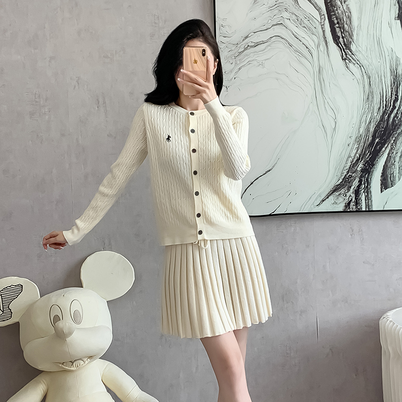 Korean style light skirt knitted sweater 2pcs set