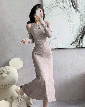 Autumn and winter cheongsam big knitted swing dress