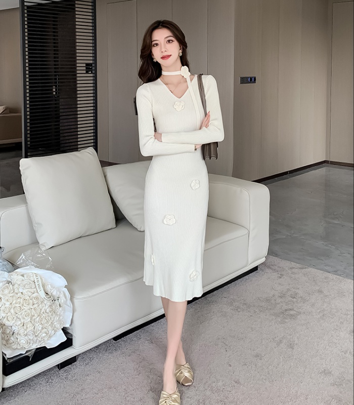 Autumn and winter dress slim long dress for women