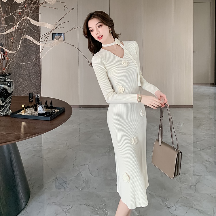 Autumn and winter dress slim long dress for women