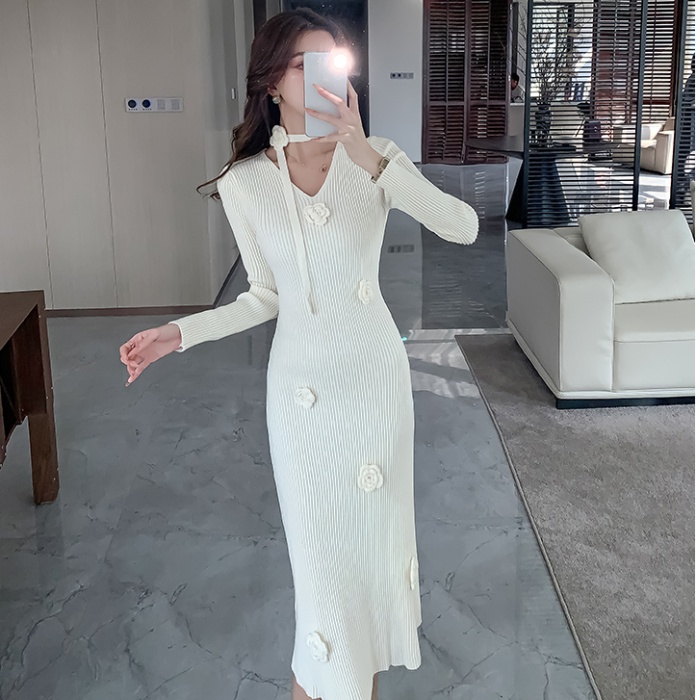 Autumn and winter dress slim long dress for women