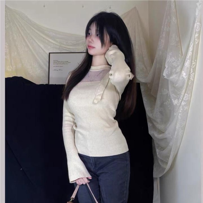 Tender sweater enticement bottoming shirt for women