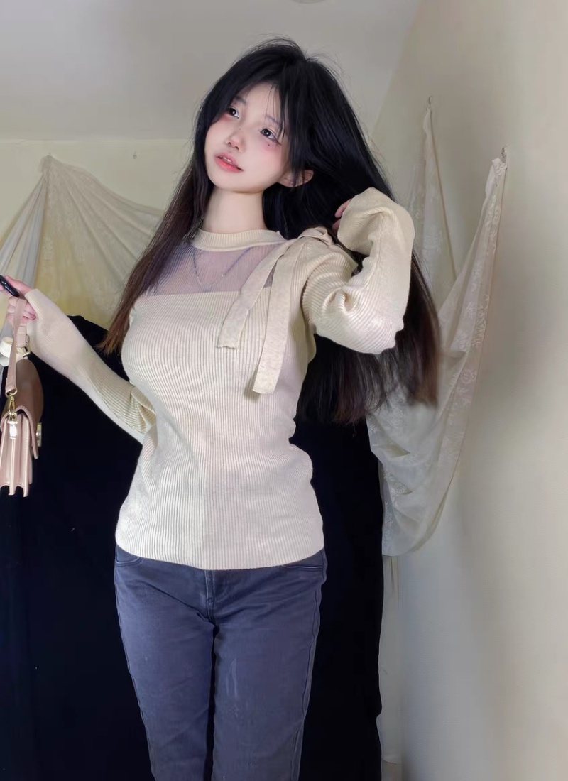 Tender sweater enticement bottoming shirt for women