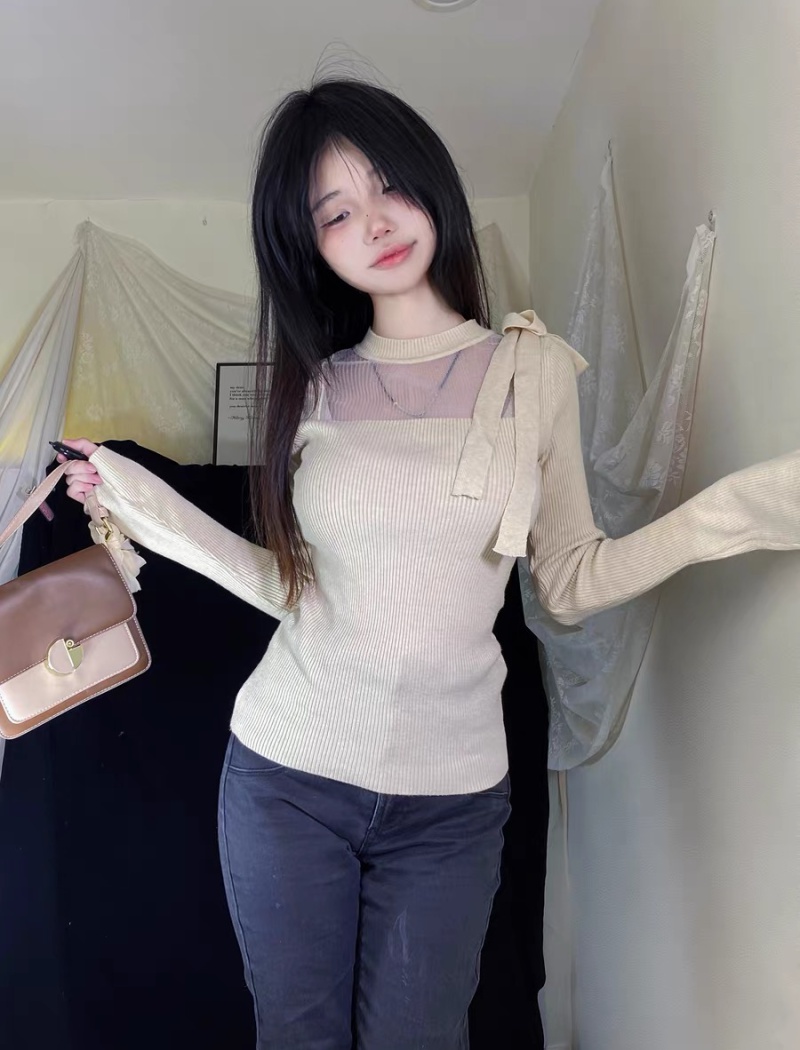 Tender sweater enticement bottoming shirt for women