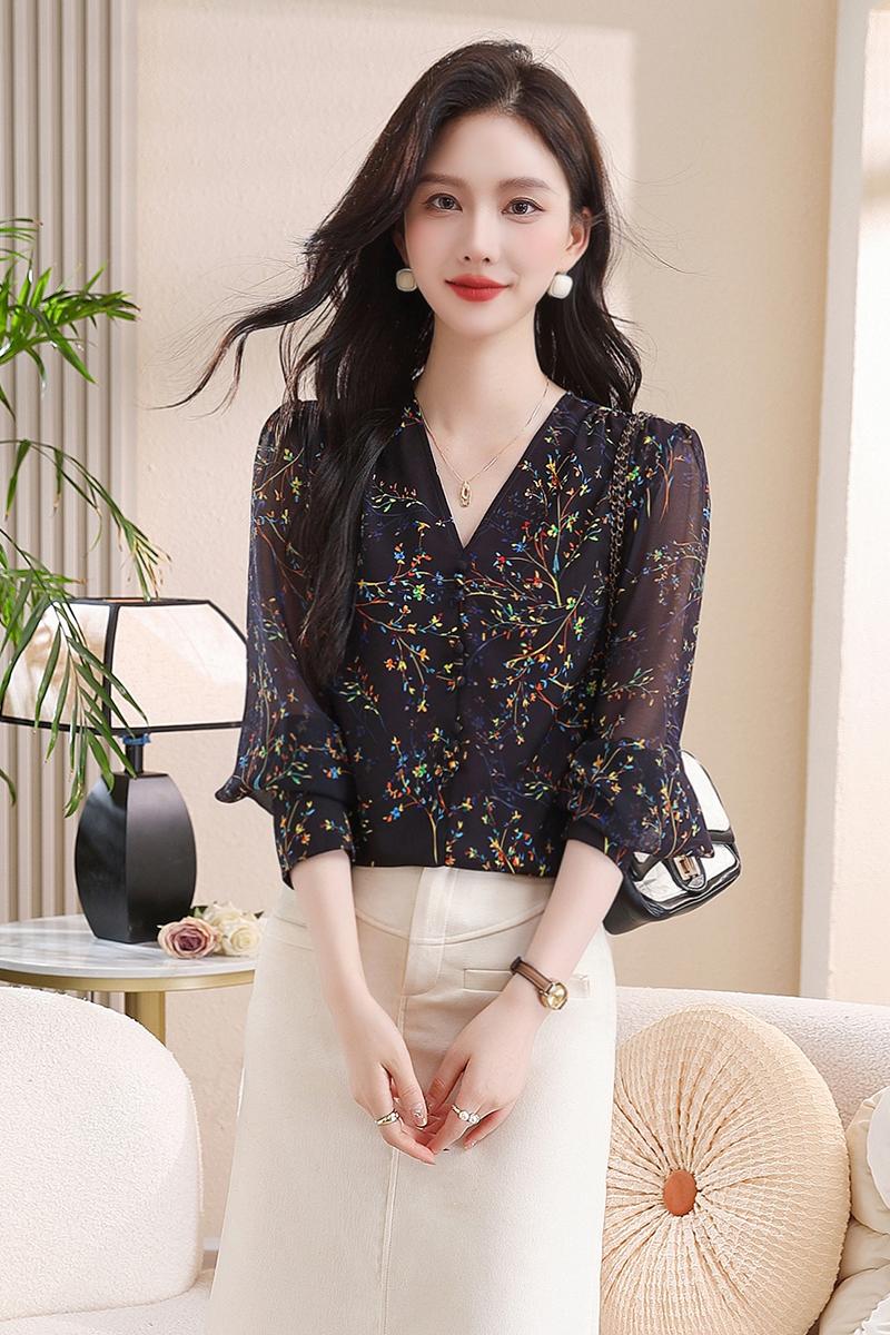 Light luxury show young all-match elegant shirt