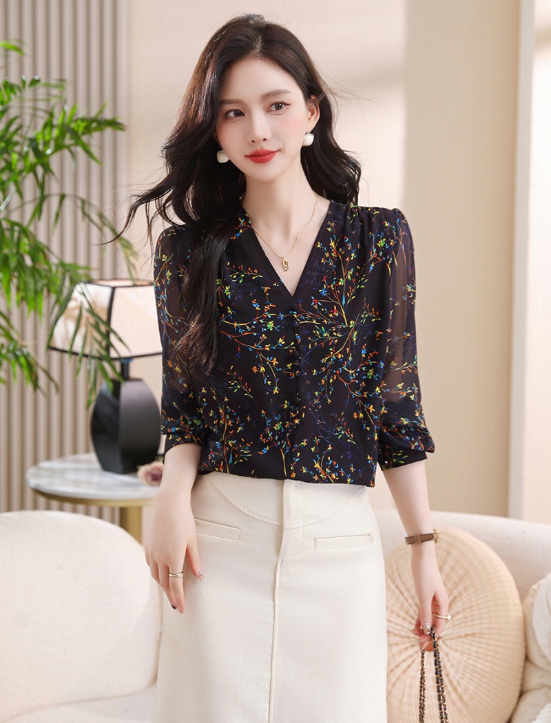 Light luxury show young all-match elegant shirt