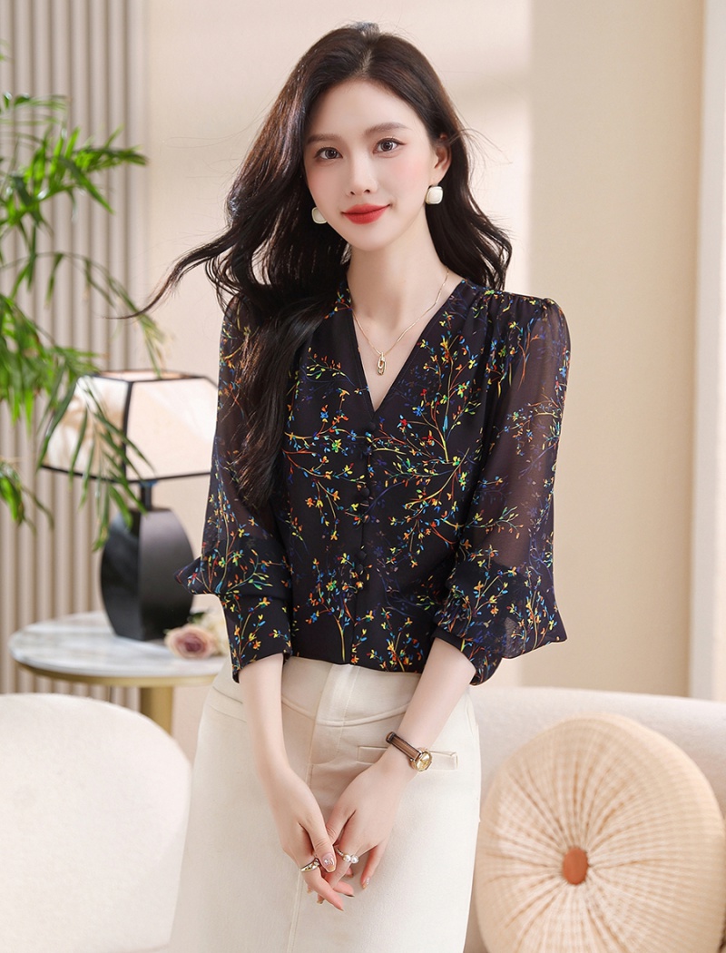 Light luxury show young all-match elegant shirt