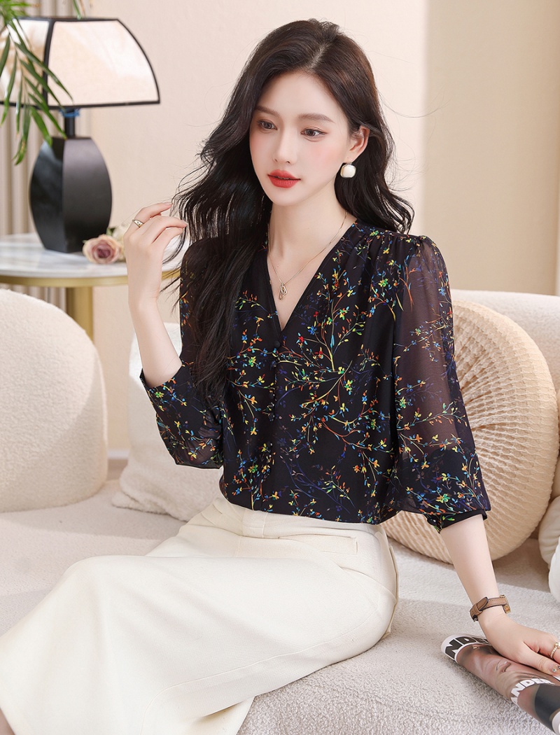 Light luxury show young all-match elegant shirt