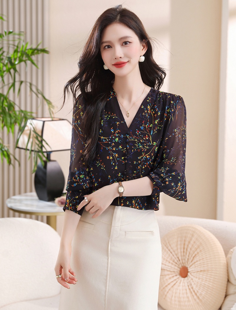 Light luxury show young all-match elegant shirt