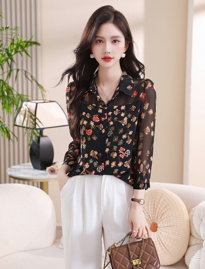 Autumn fashion show young shirt Western style slim tops