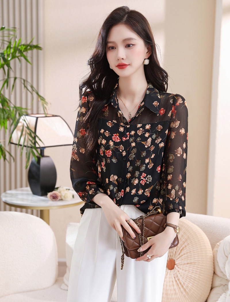 Autumn fashion show young shirt Western style slim tops