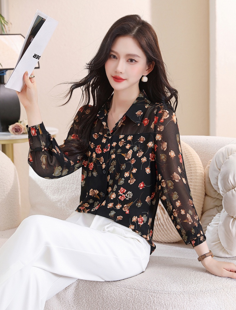 Autumn fashion show young shirt Western style slim tops