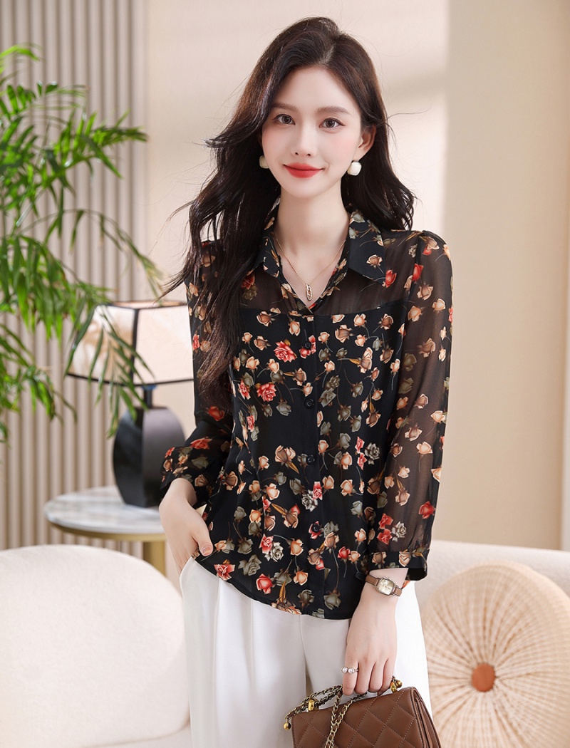 Autumn fashion show young shirt Western style slim tops