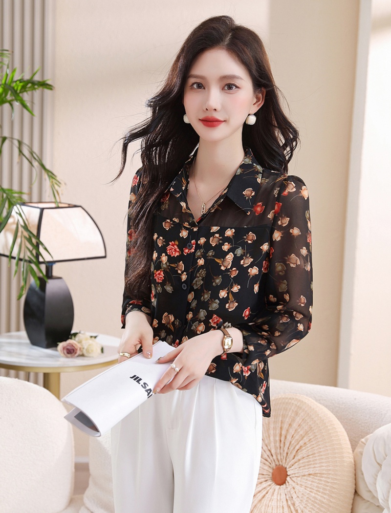 Autumn fashion show young shirt Western style slim tops