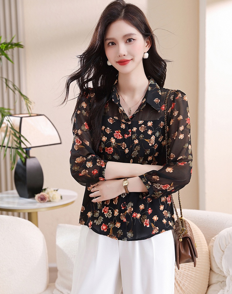 Autumn fashion show young shirt Western style slim tops