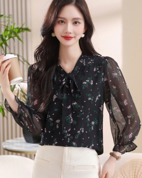 Long sleeve elegant small shirt frenum lace tops