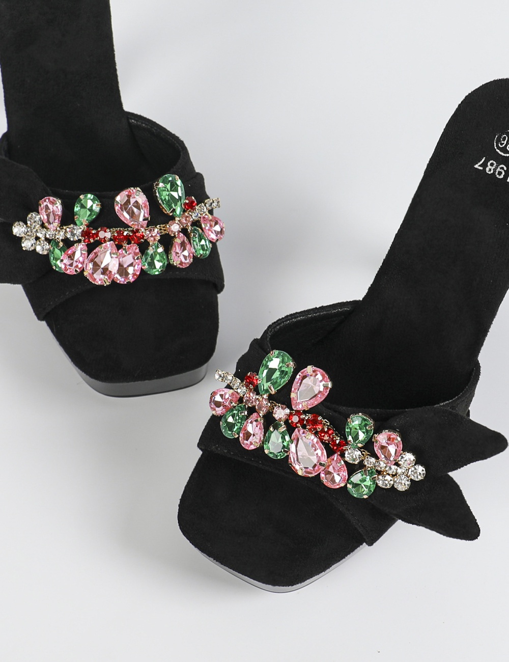 Rhinestone antiskid crystal sexy nightclub sandals