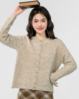 Tender long sleeve autumn coat slim knitted loose cardigan