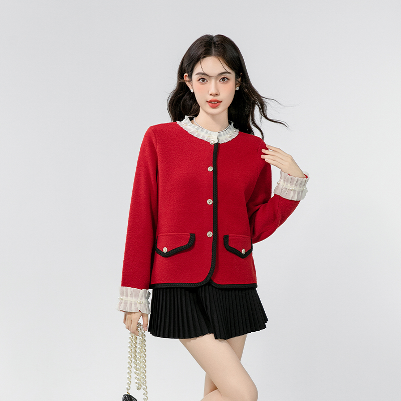 Western style cardigan tender sweater for women