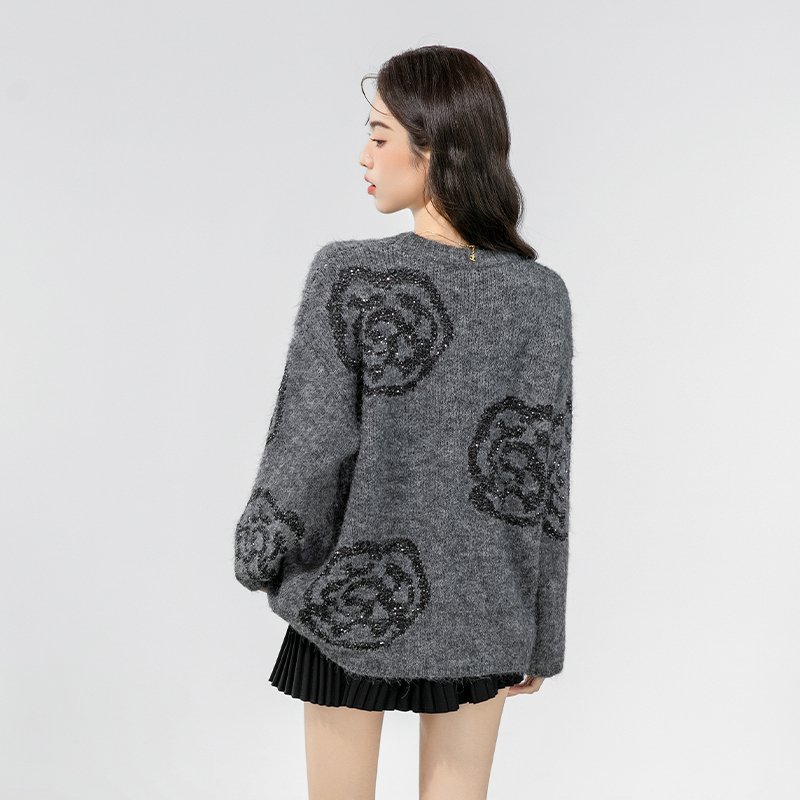 Lazy jacquard tops antique silver autumn scarves for women