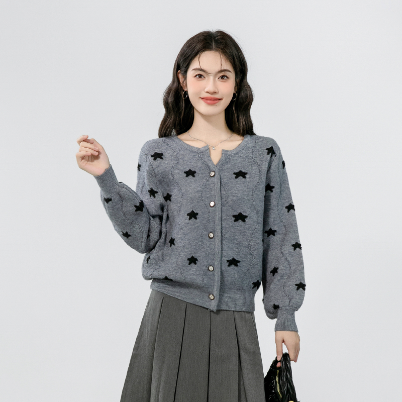 Outside the ride sweater gray cardigan for women