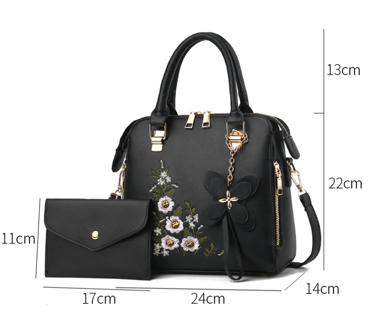 Gift pure composite bag fashion handbag 2pcs set