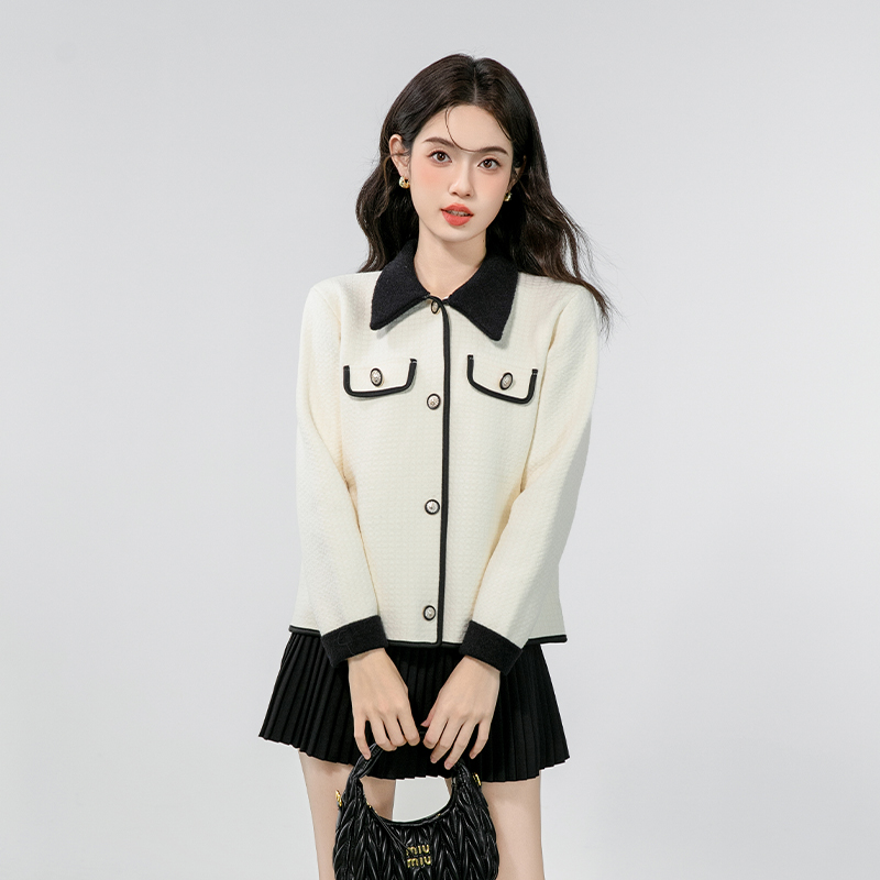 Slim autumn and winter tops chanelstyle sweater