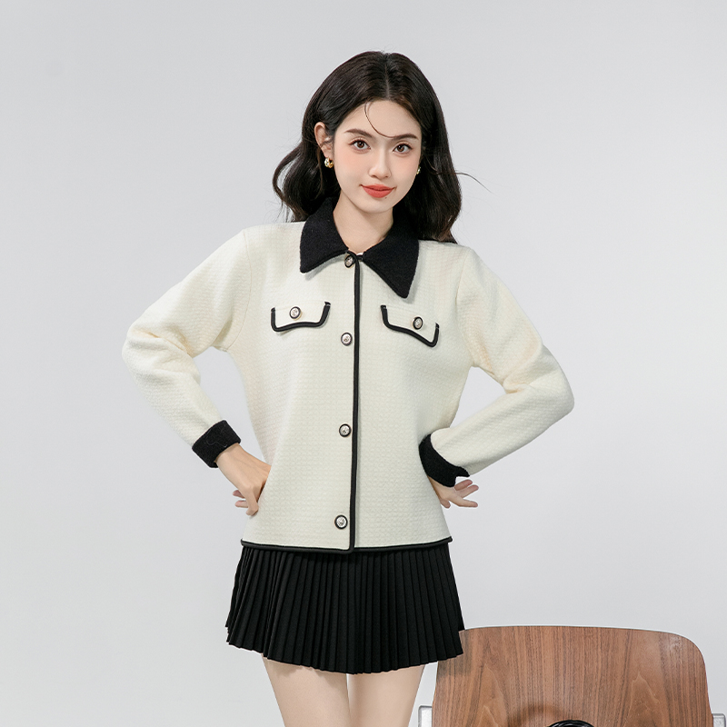 Slim autumn and winter tops chanelstyle sweater