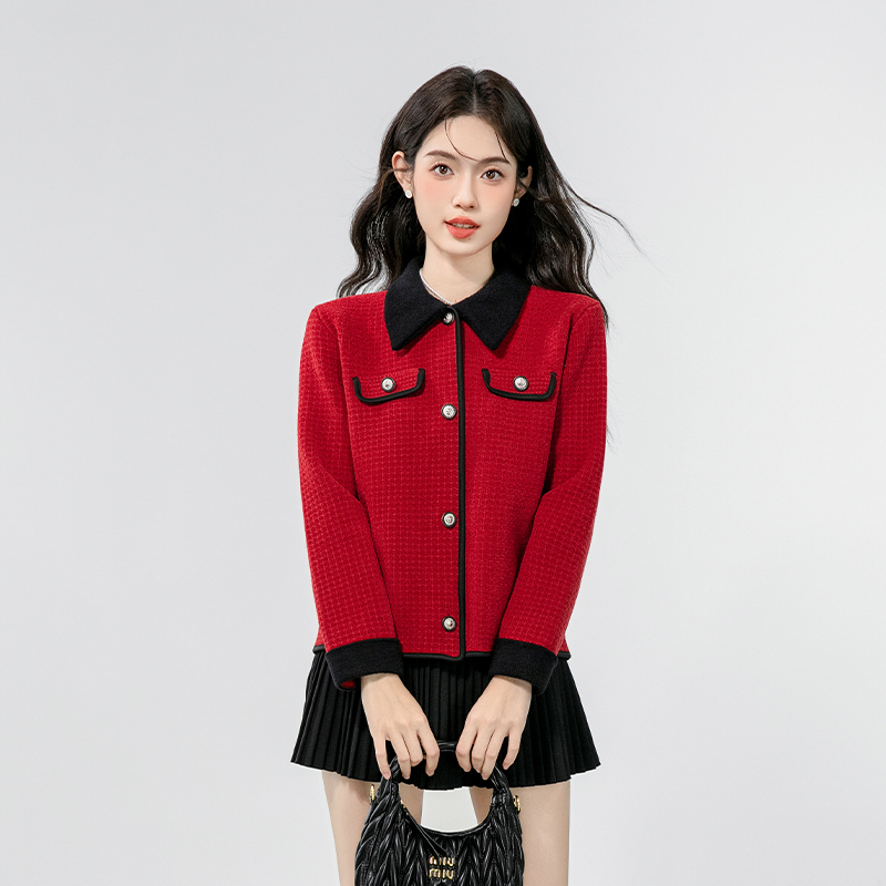 Slim autumn and winter tops chanelstyle sweater