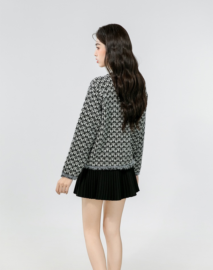 Short grain knitted tops chanelstyle France style ladies coat