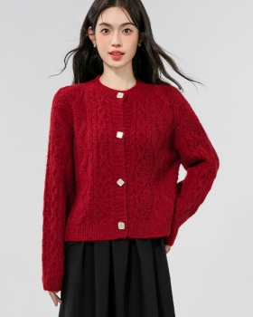 Retro twist tops autumn loose sweater for women