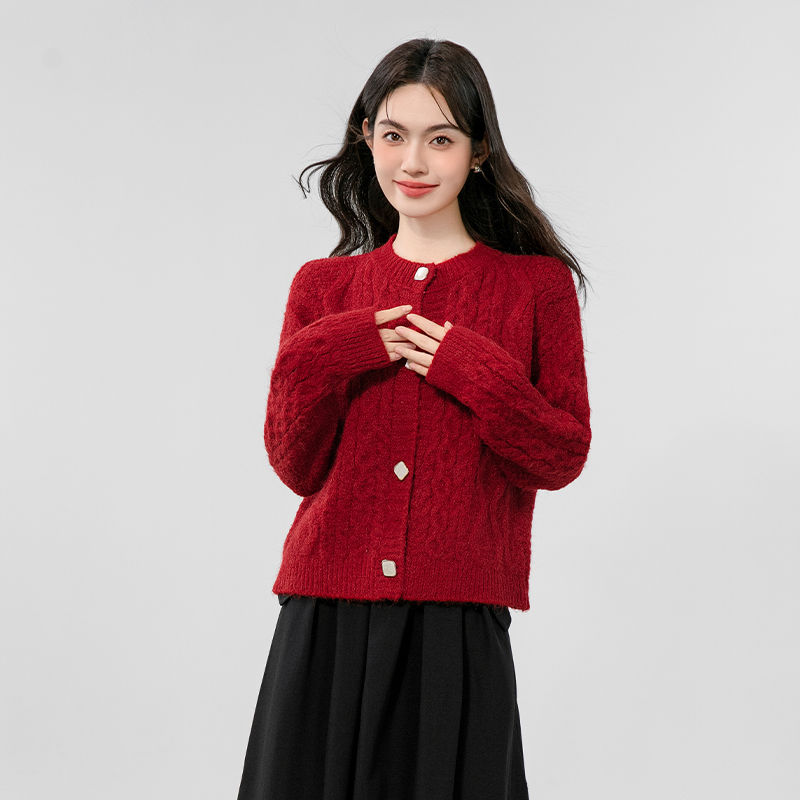 Retro twist tops autumn loose sweater for women