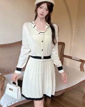 Fashion dress sling cardigan 2pcs set for women